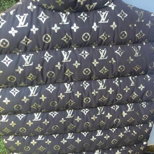 Louis Vuitton Black and Gold Monogram Jacket